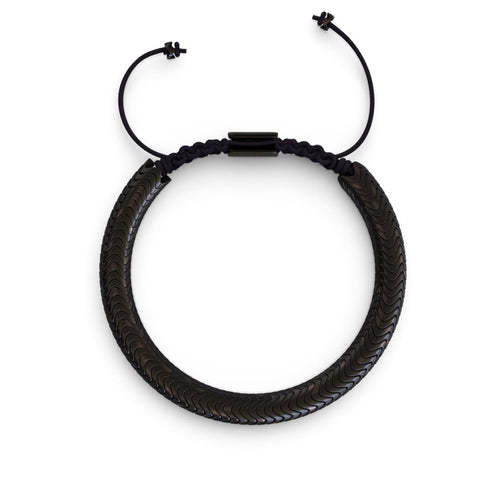 Serpentin | Onyx Hämatit x Rotguss | Doppelwellenarmband